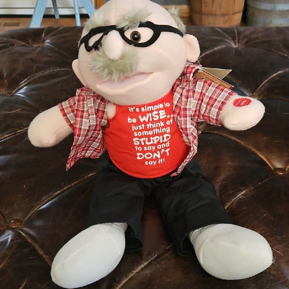 Plush Toy with Red Shirt and Glasses